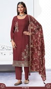 Sajawat By Vinay Kuleesh Organza Chiffon Designer Salwar Suits Wholesale Online